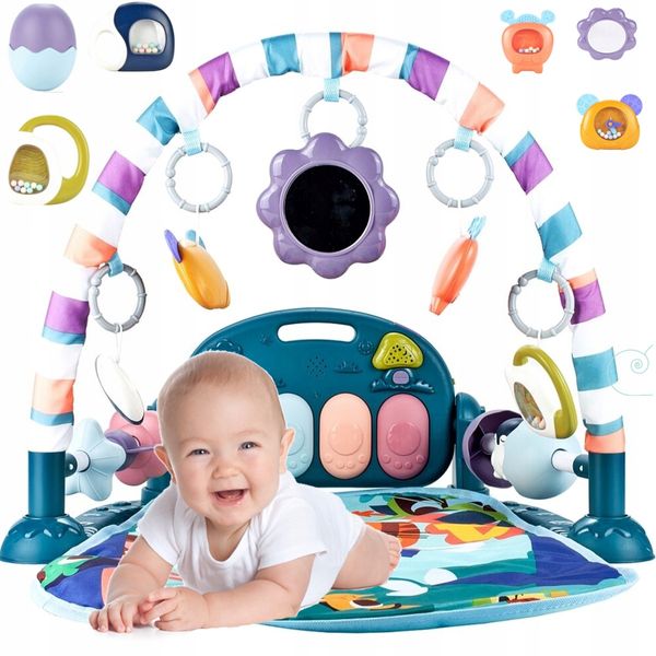 Mata edukacyjna dla niemowląt z interaktywnym pianinkiem